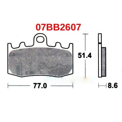 PASTICCHE FRENO BREMBO 07BB2607