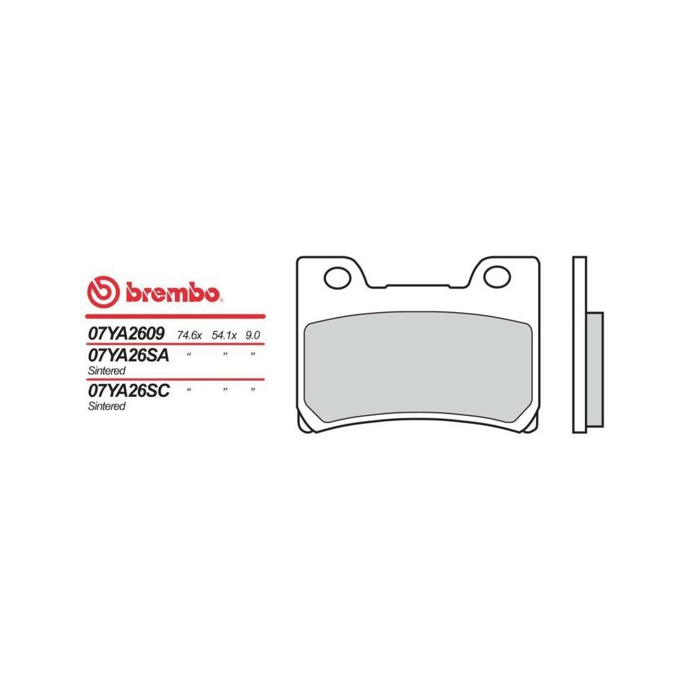 PASTIGLIE BREMBO 07YA2609