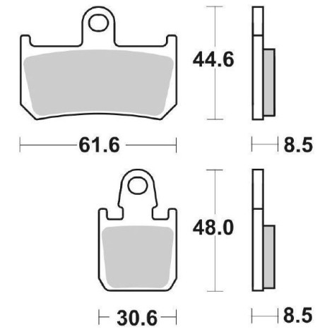 SET 4 PASTIGLIE FRENO ANTERIORE RACING SBS 839 RS (SINTERIZZATA)