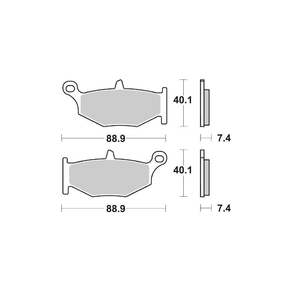 PASTIGLIE FRENO POSTERIORE SBS 833 LS (SINTERIZZATA)