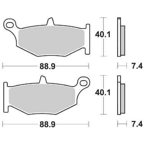 PASTIGLIE FRENO POSTERIORE SBS 833 LS (SINTERIZZATA)